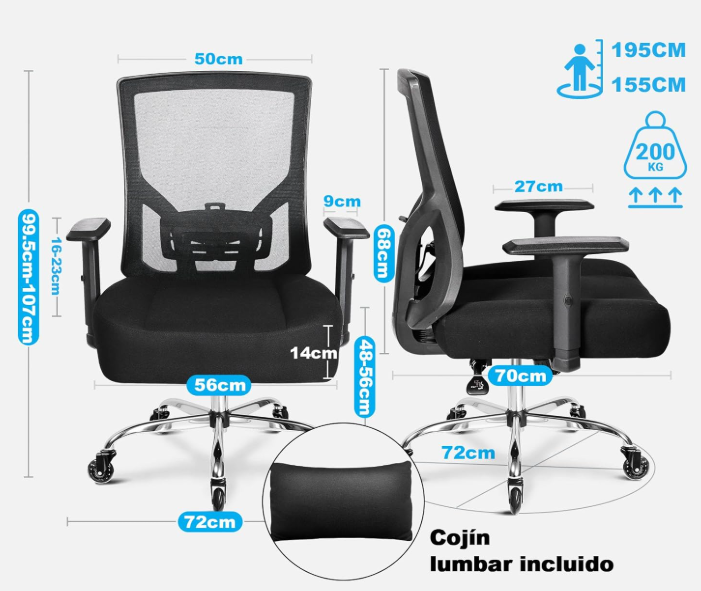image-68 Las 5 Mejores Sillas Anatómicas para tu espalda